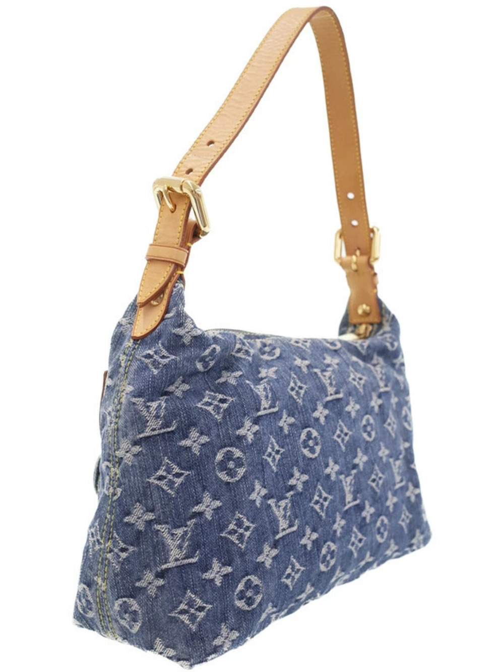 Louis Vuitton Denim Bag Monogram Baggy Hobo Blue